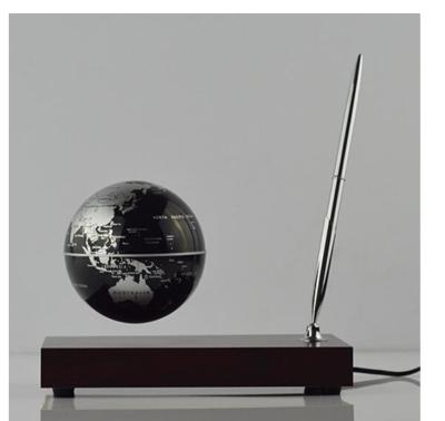 China Magnetic Levitation Floating bottom 4inch globe with pen for sale