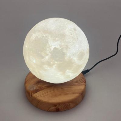 China PA-1009 360rotating magnetic levitation bottom 6inch 3D moon lamp light for decor gift for sale