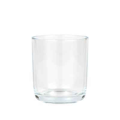 China 10oz Clear Cambridge Glass Candle Jar For Candle Making 315ml for sale