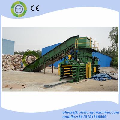 China municipal solid waste baler waste compactor for cardboard auto-tie horizontal balers/Plastic Baling Press Machine for sale