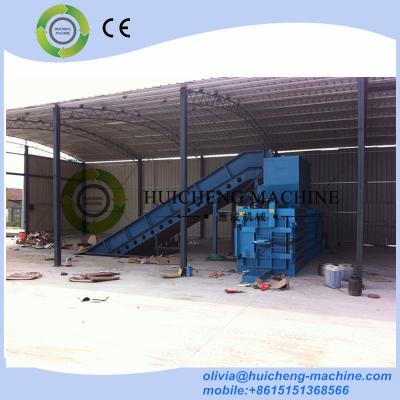 China Horizontal Cardboard Baler/manual tie Plastic Bottle Baler/PET bottle baling machine/horizontal corrugated Box baling for sale