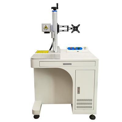 China Desktop Air Cooled MOPA 20 30 Watt Portable Fiber Laser Marking Engraving Machine Colored For Metal Stainless Steel Aluminum for sale