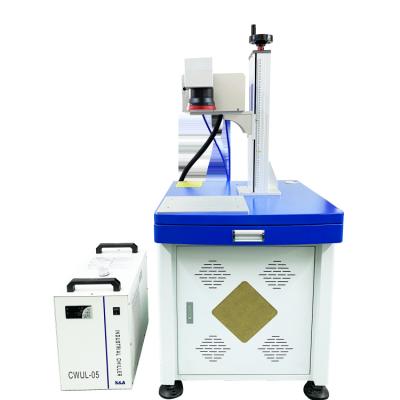 China High Security Level 3w 5w 10w Air Cooled Cabinet UV Fiber Automatic Laser Source Marking Machine For Metal for sale