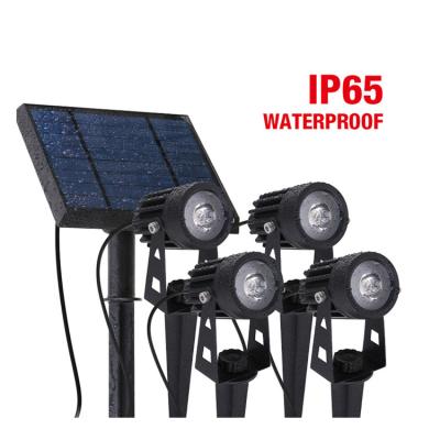 China Outdoor Waterproof Bright Solar Led Garden Floodlights Lawn Tree Spike Solar Powered Flood Light for sale