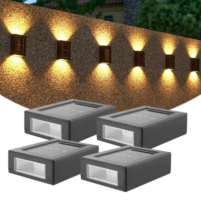 China External Garden Wall Lights Outdoor Garden Led Decorative Wall Mount Lamp Through Lighting Solar Wall Light Garden Yard for sale