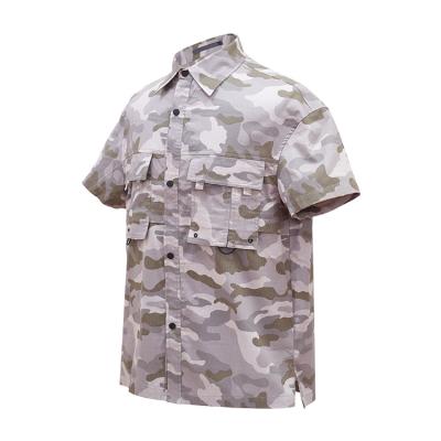 China new hot sale Anti-wrinkle on amazon streetwear hawaiian shirt and t-shirt cotton camouflage shirts for sale