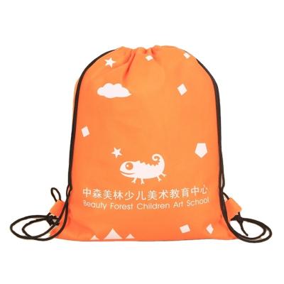 China Dustproof Non Woven Biodegradable Bags Logo Non Woven Drawstring Backpack Eco Friendly Custom Gift Promotion Advertising for sale