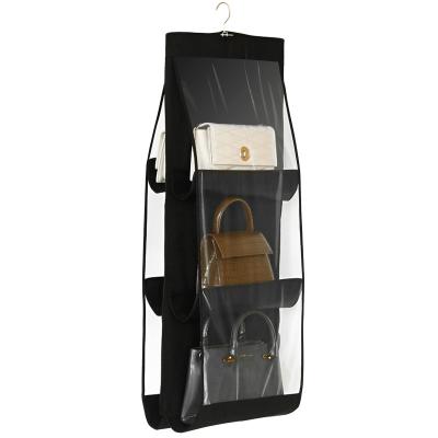 China Gifts Double Sided Hanging Thicken Non Woven 6 Layers Bags Storage Hanging Bags Behind Door Storage Hanging Bags for sale