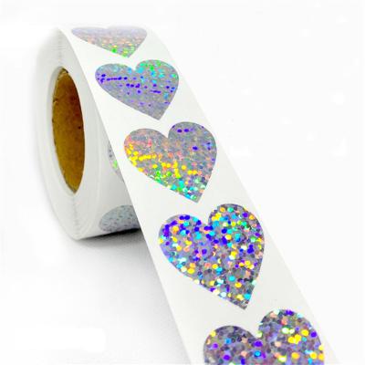 China New type heart shape love sticker mail gift barcode tags sell gift decoration sticker logo wrapping paper labe for sale