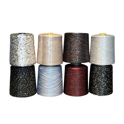 China Fashion PET polyester sequin/paillette/order beads knitting yarn for garment, scarf, fancy yarn for sale