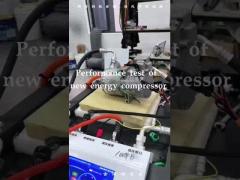 Performance test of Electric Vehicle AC Compressor test noise test cooling effect