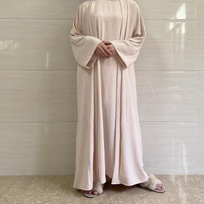 China Hot Sale Elegant Lady Elegant Eid Solid Color Modest Khimar Hijab Abaya Dress Women's Traditional Muslim Clothing for sale