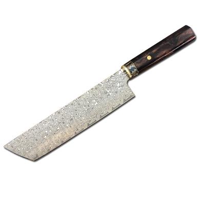 China Viable Handmade Kitchen Knife 6.8 Inches Japanese Damascus Chef Slicing Knife Desert Iron Wood Vegetable Meat Cleaver Cooking Knives for sale