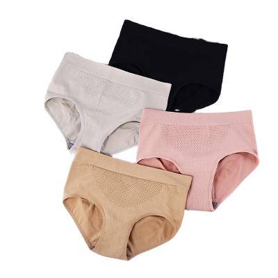 China HOT SALE Tag Hippie Belly Massage Antibacterial Free Honeycomb Underwear 3D Seamless Women's Panties for sale