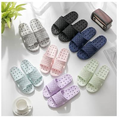 China New Anti-slippery PVC Slippers Lovers Slippers For Summer Bathroom Slippers for sale