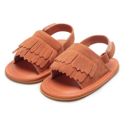 China Daily Life Baby Sandals Summer Baby Shoes Fashion Casual Baby Shoes Sandals For Girls PU Fringed for sale