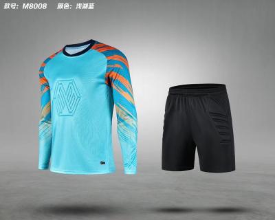 China Quick Dry Adult Goalkeeper Uniform Soccer Tank Top Set Goalkeeper Professional Football Uniform Protective Shirt Pants Shorts Men for sale