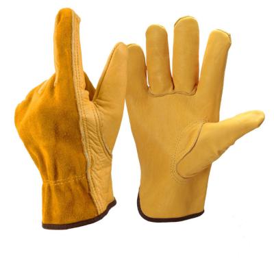 China OZERO Abrasion Resistant Leather Work Gloves Lash Garden Glove For Wood Cutting for sale