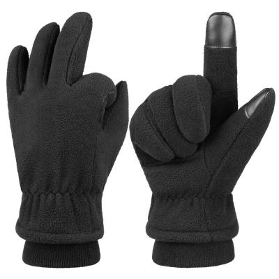 China OZERO Warm Cold Weather Gloves Winter Fleece Gloves Men and Women Touch Screen Insulated Thermal Gloves for Ski Cycling for sale