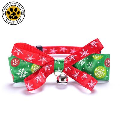 China New Viable Master Christmas Series Bow Tie Bell Cat Belt Pet Cat Collar Pet Supplies Dog Collar Custom for sale