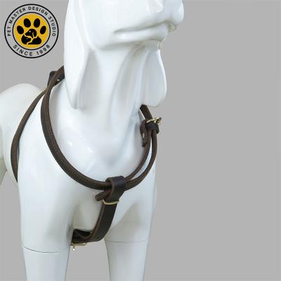 China Wholesale Hot Selling Custom SinSky Soft And Comfortable Pet Leather No Pulling Dog Harness Easy Wear Outdoor Dog Harness for sale