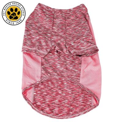 China Wholesale Custom Viable Pet Master Sublimation Heather Yoga Fitness Dog T-shirt Dog Apparel Pet Clothes Fashionable Dog Shirts for sale