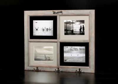 China Antique Four Openings Wooden Collage Frames Two Floating and Two Matted Frame for sale