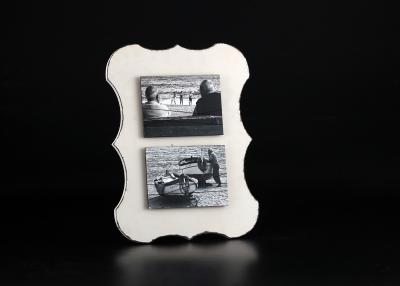 China 5X7 Front Floating 2 Openings Wall Hanging Photo Frames , wood picture frames for sale