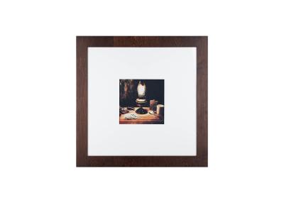 China Square Gallery small wooden photo frames , Single Opening brown wood picture frames for sale