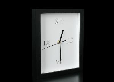 China Beautiful 11”x9” Tabletop Decorative Wall Clocks In Shadow Box Construction for sale