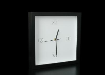 China Square Wall Clock 11”x11” , Decorative House Wall Clocks In Black and White Finishing for sale