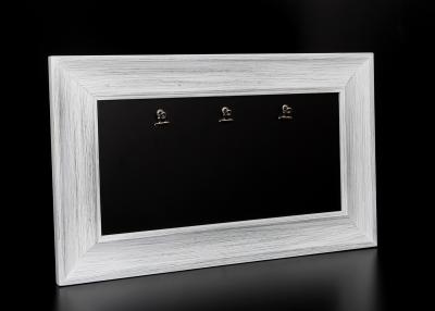 China 20”x12” Washed White Color Wooden Wall Photo Frames With Three Metal Clips for sale