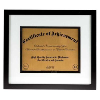 China Modern Style Black And White Document Frame To Hold 8 1/2” x 11” Certification for sale
