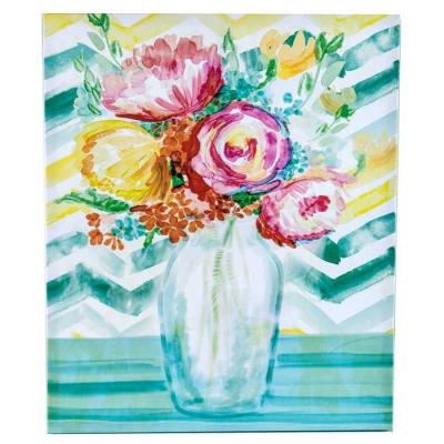 China Colorful Floral Wall Deco Hand Painted Canvas , 23” x 19” Hand Painted Wall Art Canvas for sale