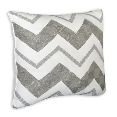 China Cody Zig Zag Square Reversible Throw Pillow 16” x16” / Decorative Throw Pillows for Sofa for sale