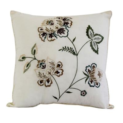 China Always Home Flowering Vine Reversible Throw Pillow In Square Size 16” x16” for sale