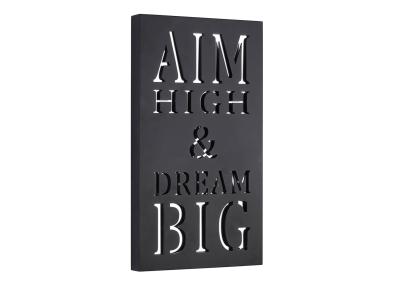 China Pure Rich Black Finishing Craft Wood Picture Frames With Laser Cutting Words for sale