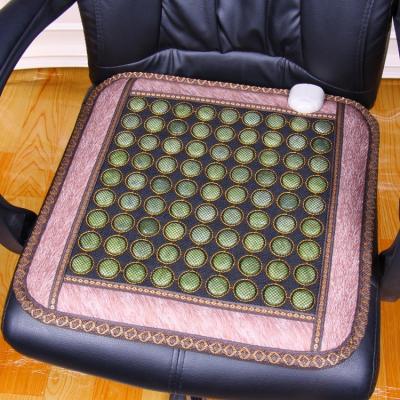 China Genuine Jade Stone Tomalin Electric Heating Health Body Health Body Physiotherapy Pad Chair Massage Cushion Far Infrared Factory Direct Selling for sale