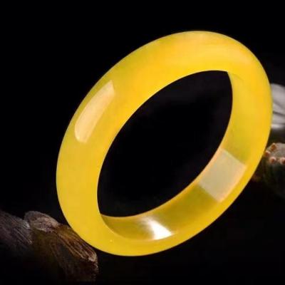 China eco-friendly natural jade bracelet yellow chalcedony bracelet wholesale in china for sale