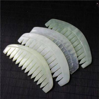 China Jade Massage Head Health Promoting Blood Circulation Scrapping Stone Comb Made in China for sale