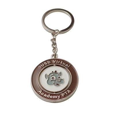 China Promotion Gift Manufacturer Wholesale Metal Souvenir Rotating Key Chain Key Chain Making Your Own Logo Dragon Metal Keychain for sale