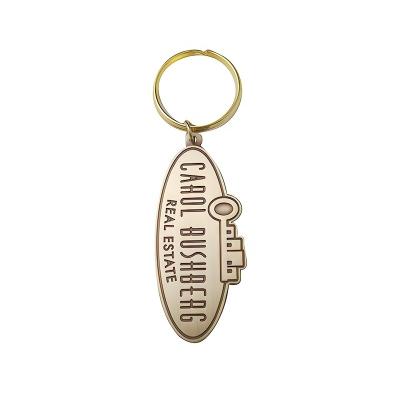 China Promotion Gift Key Chain Factory Customized Real Estate Bronze Memorial Commemorative Metal Coin Key Chain Coin Key Chain for sale