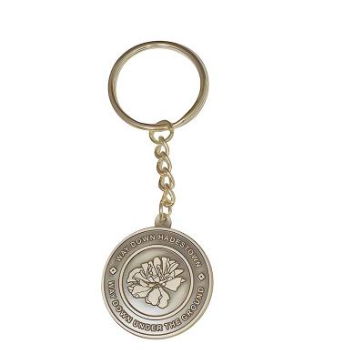 China Promotion Gift Key Chain Personalized Customization 3D Metal Key Chain Wholesale Antique Brass Bronze Plated Key Chain for sale