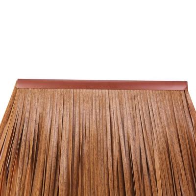 China Morden Style Wedding Chears Waterproof Hdpe Straw Palm Roof Artificial Plastic Pe Synthetic Thatch for sale