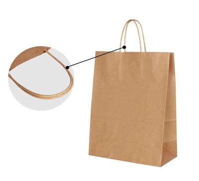 China Recyclable USA Kraft Stock Fancy Shopping Bag Customized Mixed Size Strong Durable Recyclable Kraft Bag With Tax Free Handle for sale