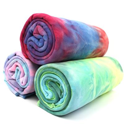 China Custom High Quality Eco-Friendly Recycled Plastic Yoga Mat Towels Non-slip Towel Bond Microfiber Wholesale Safe For Dye Kids for sale