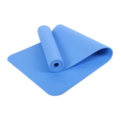 China Eco-Friendly Non-Toxic Blue Thickness 5MM Custom Yoga Mats Made Tape Anti Slip For Fitness And Pilates for sale