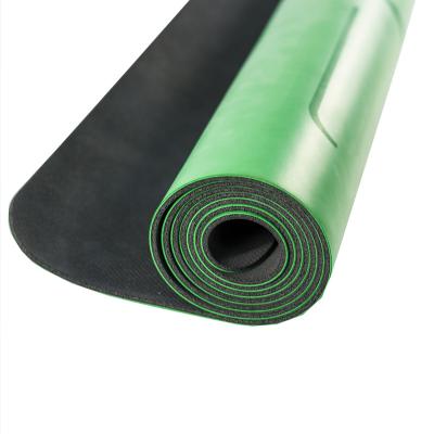 China PU + Natural Rubber Non Slip and Anti Tear PU with Natural Rubber Yoga Mat with Custom Logo and Print for Fitness, Gym, Pilates and Bikaram for sale