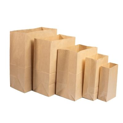 China Brown 25kg Recycled Paper Bag Shopping Gift High Quality Custom Printing Materials Kraft Without Handle for sale