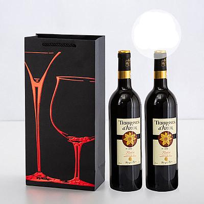 China Customized Handmade Eco Friendly 1 Kg Soy Wax Wine Bottle Paper Gift Bags For Glasses for sale